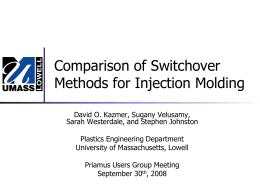 Comparison of Switchover Methods in Injection Molding for