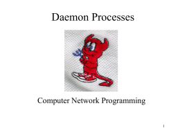 Daemon Processes - Tamkang University