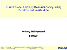 The ECMWF forecasting system