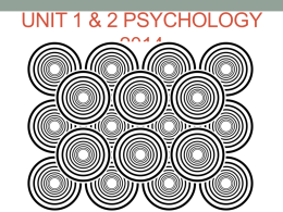 UNIT 1 & 2 PSYCHOLOGY (2013)