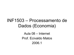 INF1503 – Processamento de Dados (Economia)