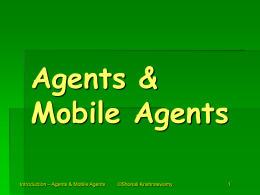 Introduction to Agent Technology