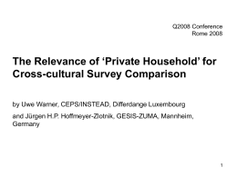 The Relevance of ‘Private Household’ for Cross