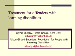 People with learning disabilities at risk of committing
