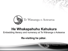 Blank Te Wānanga o Aotearoa Powerpoint Presentation