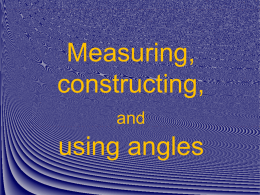 Angles, and how to measure them