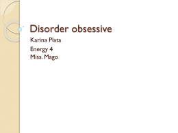 Disorder obsessive
