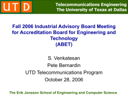 2004 IAB ABET Meeting - Telecommunications Engineering