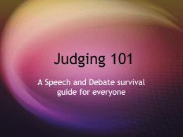 Judging 101