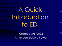 A Quick Introduction to EDI