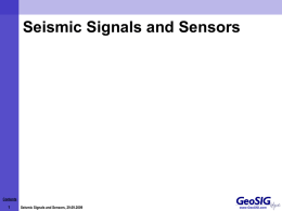 Seismic Signals and Sensors