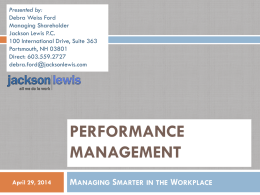 Performance Management