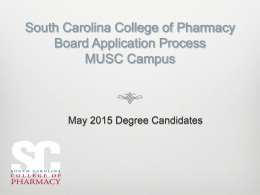 Applications - University of South Carolina