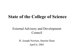 State of the College of Science