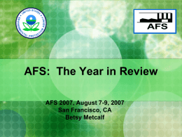 AFS: The Year in Review