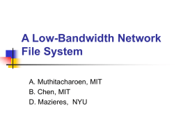 A Low-Bandwidth Network File System