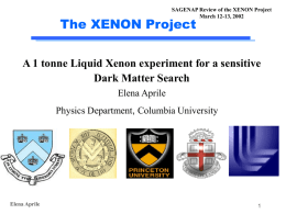 Aprile_SAGENAP - The XENON Dark Matter Project