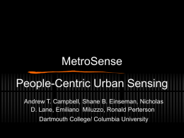 People-Centric Urban Sensing