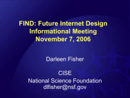 FIND: Future Internet Design