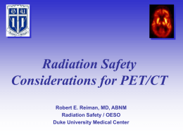 Radiation Safety in the PET Facility