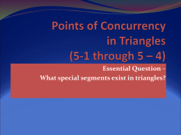 Points of Concurrency in Triangles (5