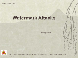 Watermark Attack - Electrical and Computer Engineering