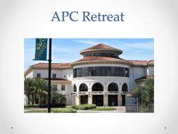 APC Retreat - University of South Florida Sarasota–Manatee