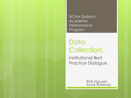 Academic Performance Program Data Collection