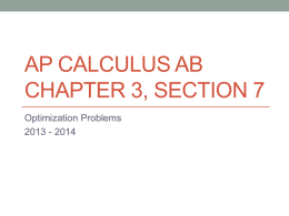 AP Calculus AB Chapter 3, Section 7