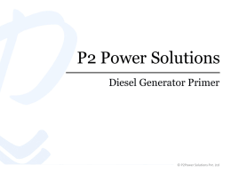 Diesel Generator – Working Principle
