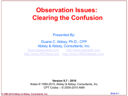 Observation Services - Texas Hospital Association