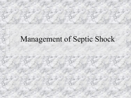 Management of Septic Shock