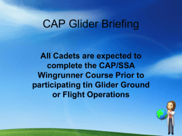 CAP Glider Briefing