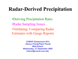 Radar-Derived Precipitation
