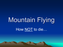 Mountain Flying - Travis Aero Club