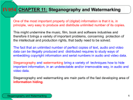 CHAPTER 13 - Steganography and Watermarking