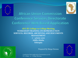African Union Commission Conference Services Directorate