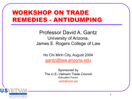 A Short Course in International Trade Law