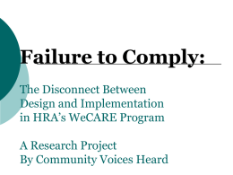 Failure to Comply - Community Voices Heard