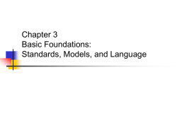Chapter 3 Basic Foundations: Standards, Models, and Language