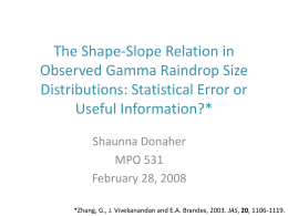 The Shape-Slope Relation in Observed Gamma Raindrop Size