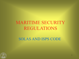 MARITIME SECURITY REGULATIONS AND THEIR …