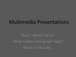 Multimedia Presentations