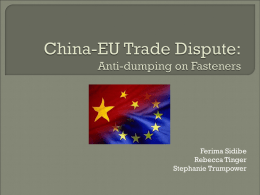 China-EU Trade Dispute: Anti