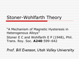 Stoner-Wohlfarth Theory