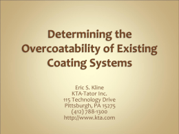 Determining the Overcoatability of Existing Coating Systems