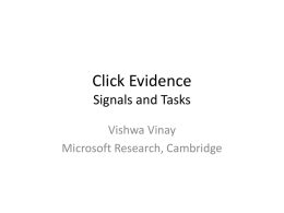 Click Evidence Signals and Tasks