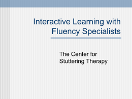 Interactive Learning with Fluency Specialists