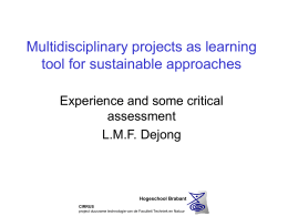 Multidisciplinary projects as learning tool for
