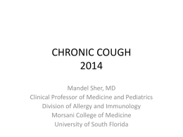 COUGH 2013 - Center for Cough